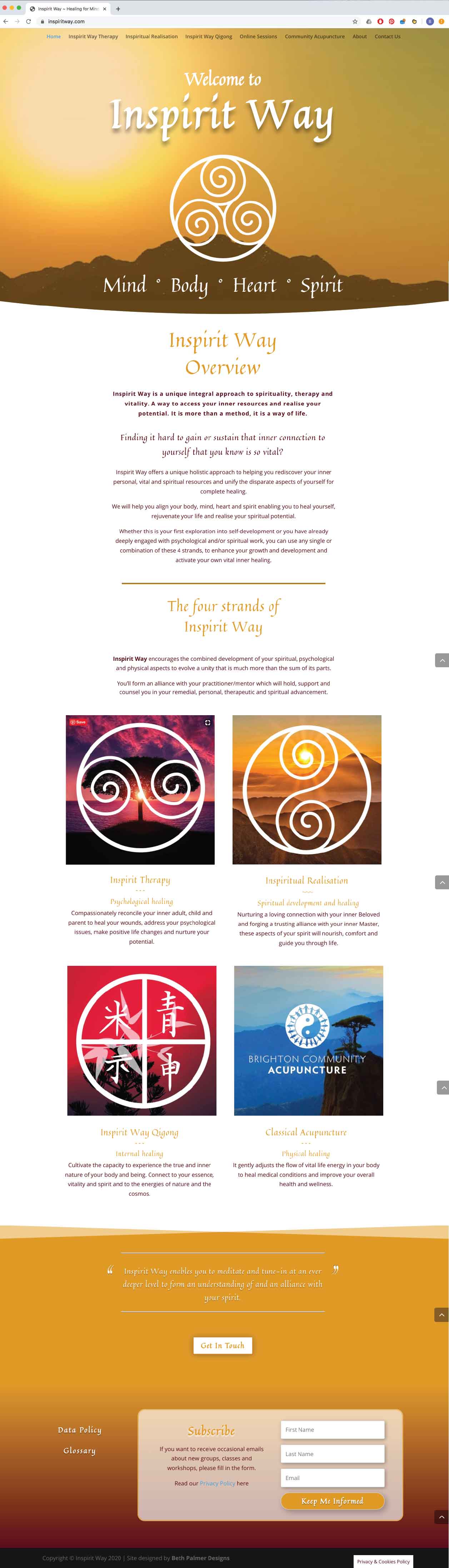 Image of Inspirit Way home page