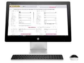Simpsons of Brighton database form displayed on PC