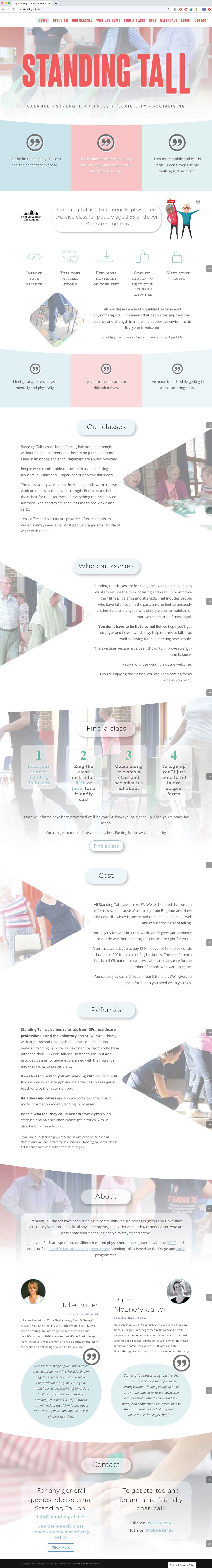 Image of standing tall full scrolling website top to bottom